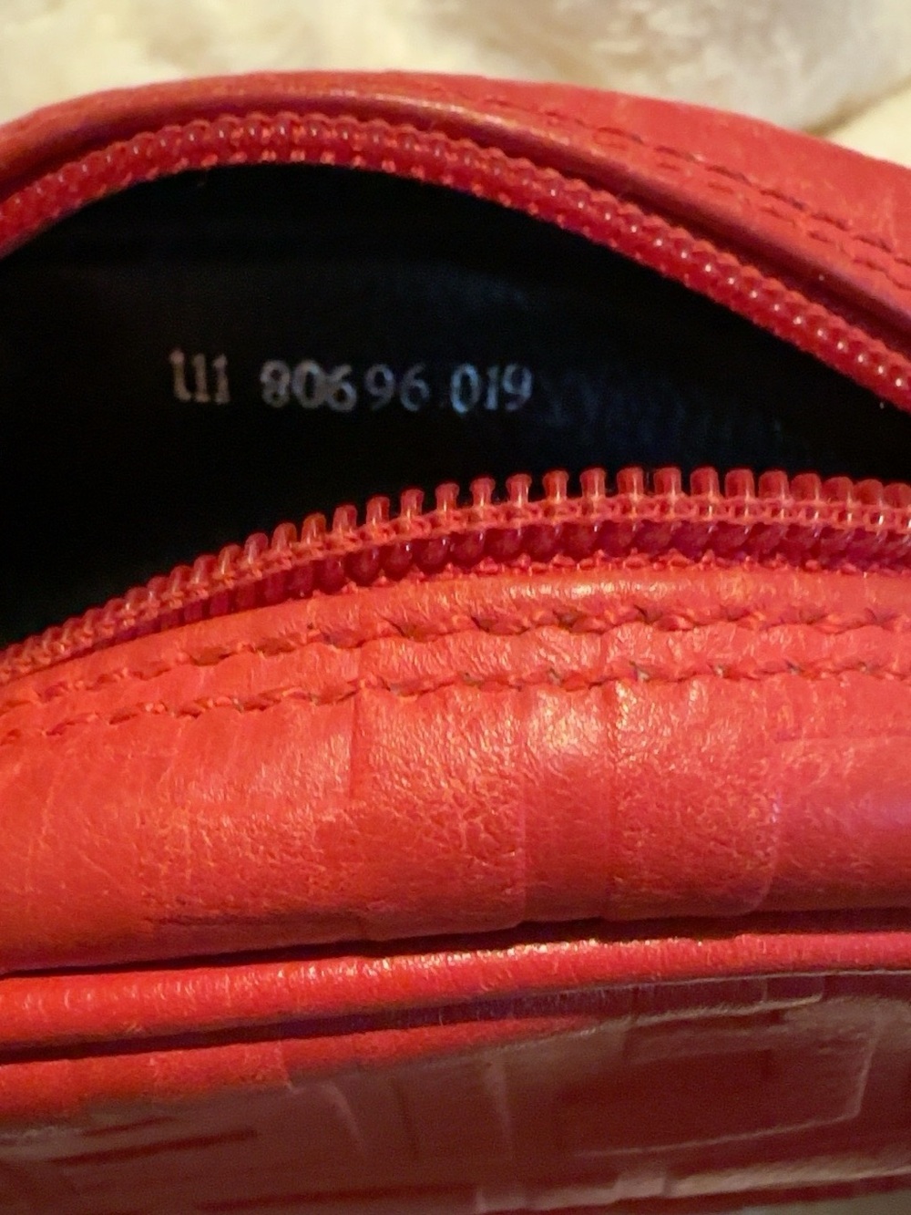 Vintage Fendi Red FF Monogram Embossed Leather Crossbody Camera Bag - Picture 6 of 9